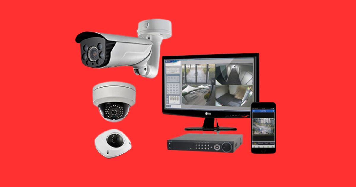 A professional CCTV camera installed on a modern building exterior.